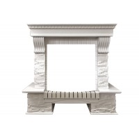 Портал Royal Flame Pierre Luxe Белый / Сланец белый
