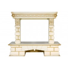 Портал Royal Flame Pierre Luxe LORD - Слоновая кость / Белый