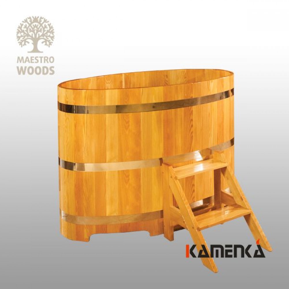 Купель Maestro Woods овальная 0,69x1,31 H=1,40м из лиственницы