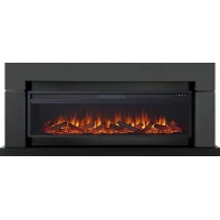 Каминокомплект Lindos Graphite Grey (линейный) с очагом Vision 60 LED